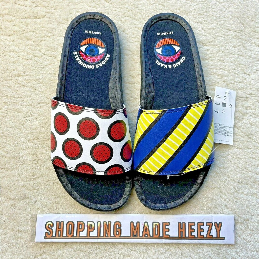 [Us 10] Adidas Mens Adilette Boost Craig And Karl Swim Slides Sandals Slippers